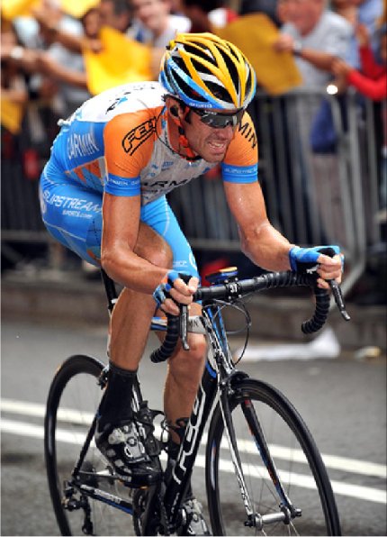 David Millar in the lead alone