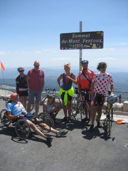 Fam Vrancken op de Mt Ventoux