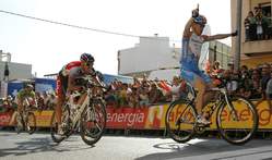 Tyler Farrar wint 11e etappe van Ronde van Spanje 2009 Tyler Farrar wint 11e etappe van Ronde van Spanje 2009
