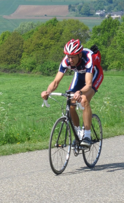 Frank Scheffer is de snelste deelnemer van WebTrainer bij de Camerig tijdrit