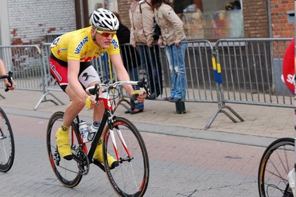 Piotr Havik in koers tijdens de Lotto Ridleytour 2010