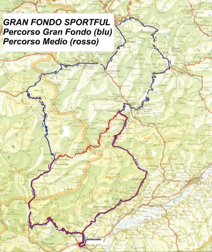 De Granfondo Sportful Dolomiti course