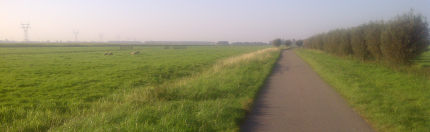 Fietspad langs de Hondsdijkse Molen