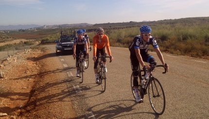 Mojácar (Almeria ) training Heinrich Haussler - Koldo Fernandez - Michel Kreder