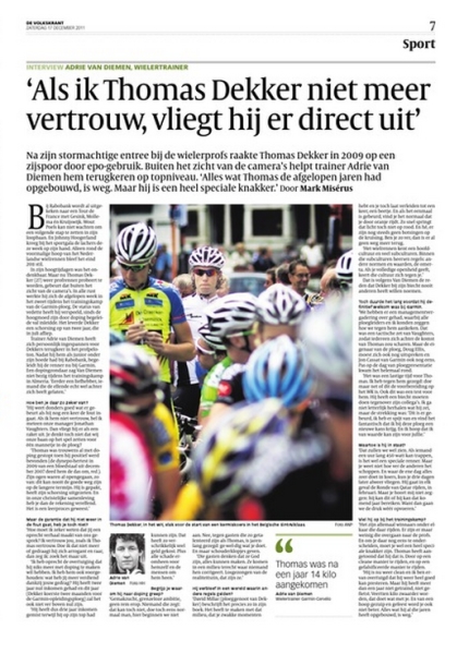 Interview Volkskrant 14 december 2011