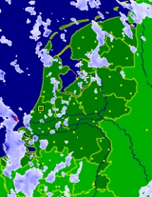 Buienradar 18 december 2011 om 9:30 uur