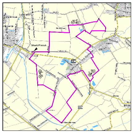 Route van Kleine Omloop van de Veenkoloniën