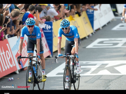 Tour de France 2013 Stage 05 Dan Martin en Ryder Hesjedal finish