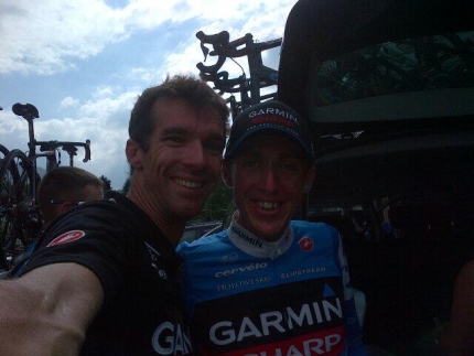 David Millar en Dan Martin op de foto. 