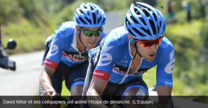 Tour de France 2013 etappe 09 David Millar and Jack Bauer