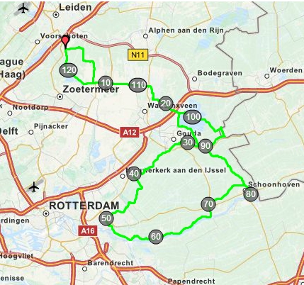 Route door Lek en IJssel 