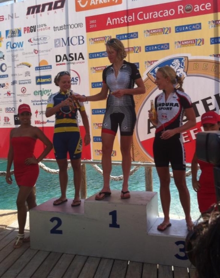 Lisa Groothuesheidkamp is als tweede dame geëindigd in de Amstel Curacao race.